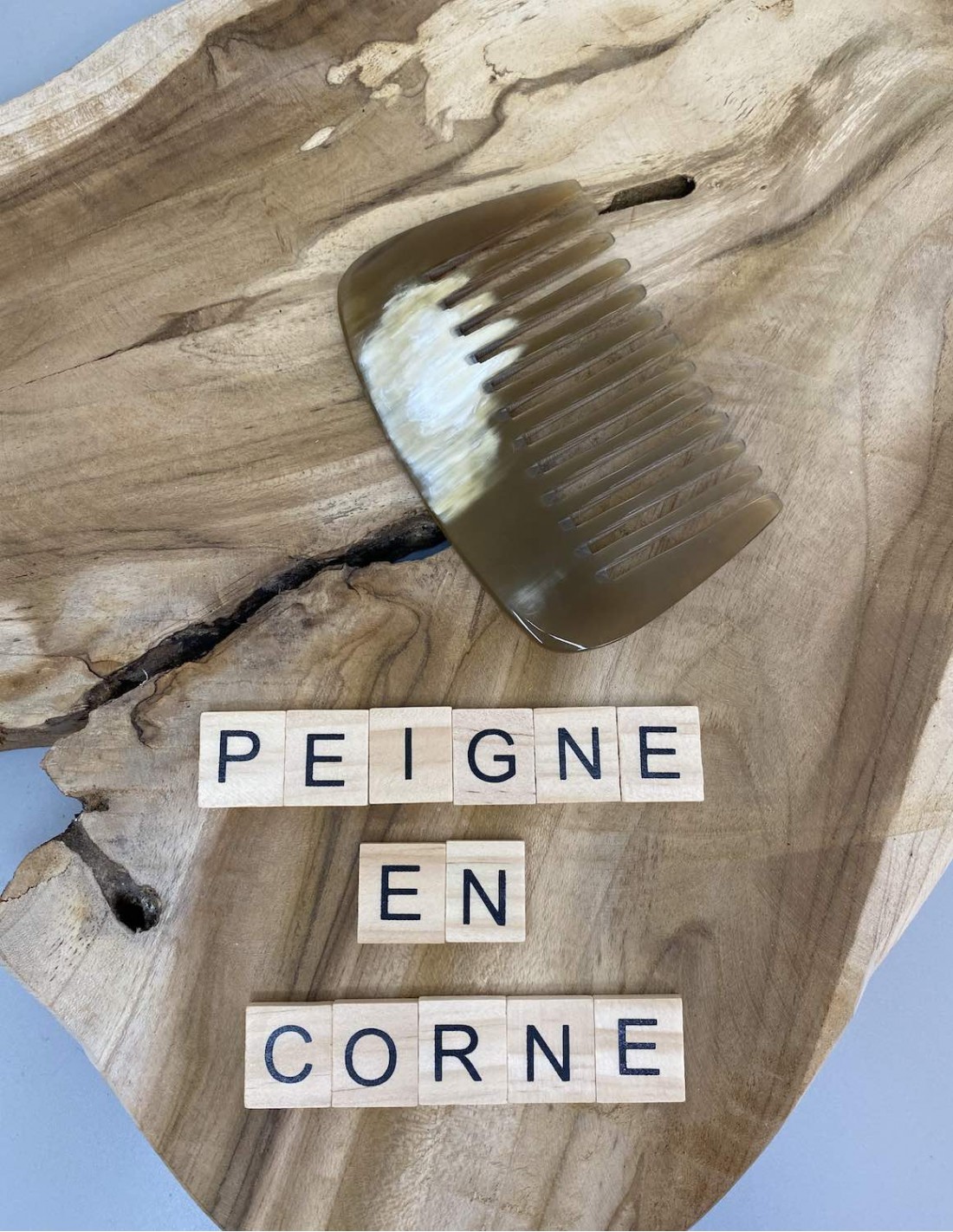 ¦ Peigne de poche Bois denture large