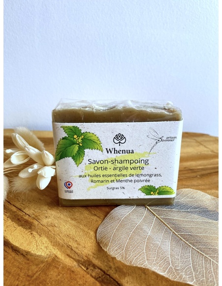 Savon shampoing Ortie argile verte