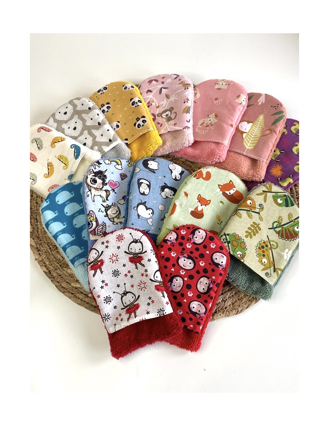 Gant De Toilette Enfant Coccinelle - Coton Doux, Avec Crochet - Rendre Le Bain Amusant