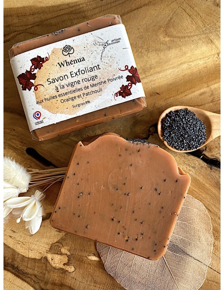 Barre de Savon jambes lourdes exfoliant et vigne rouge