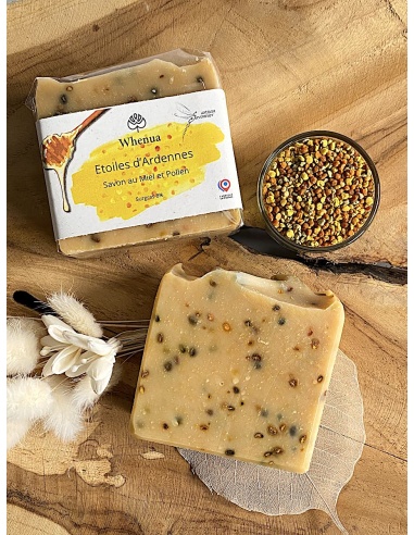 Barre de savon au miel et au pollen