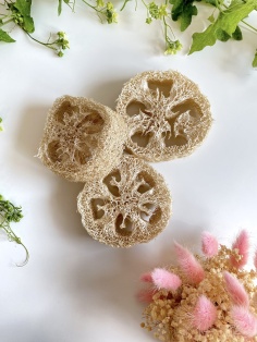 Porte savon en rondelle de luffa