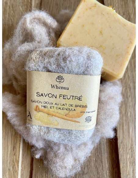 Savon feutré au lait de brebis des Ardennes